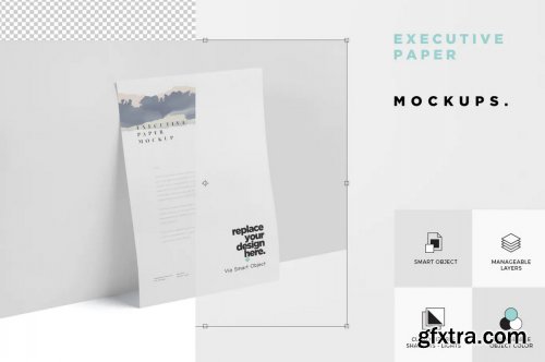 Executive Paper Mockup - 7x10 Inch Size