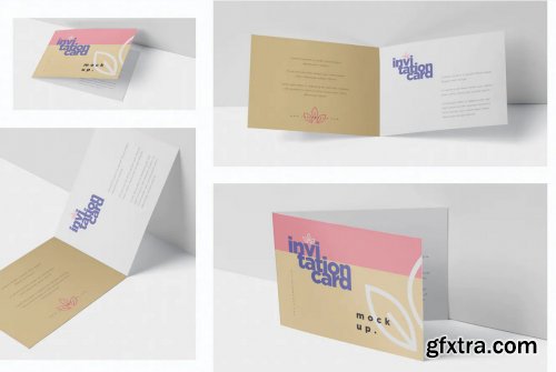 Invitation Card Mock-Up Set