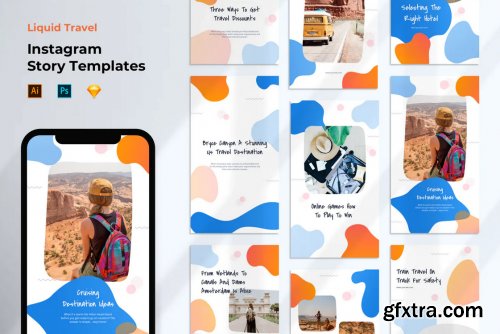 Instagram Story Template - Liquid Social Media