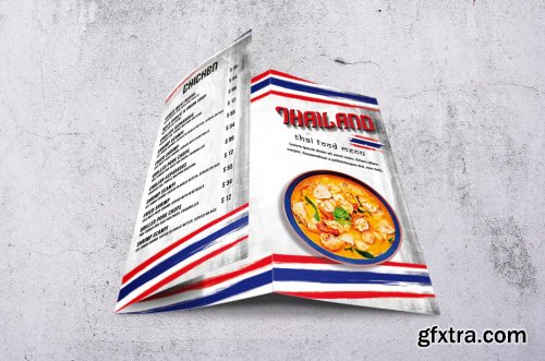 Thai Cuisine Trifold A4 & US Letter Food Menu