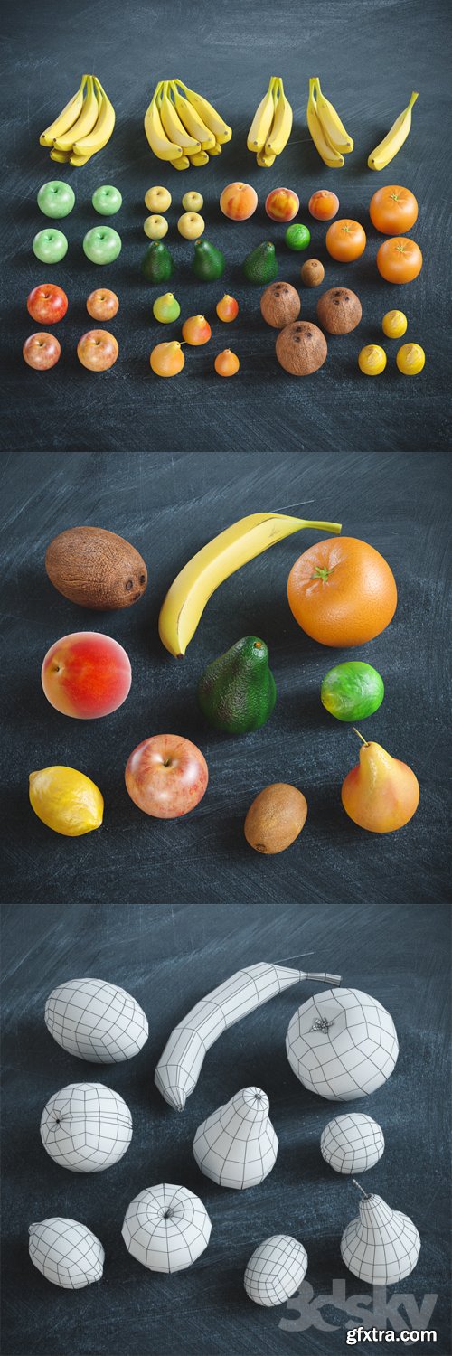 Fruit 3d models