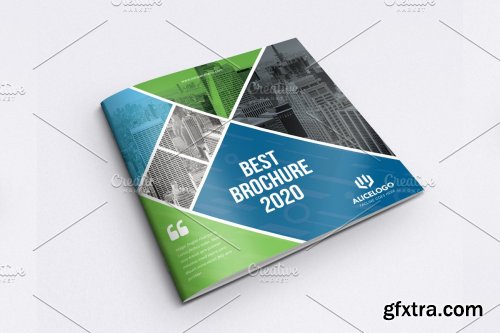 CreativeMarket - Square Bifold Brochure Template 4242363