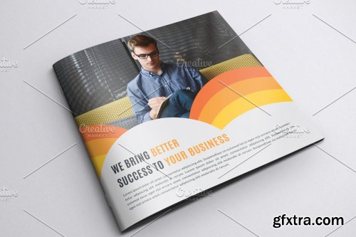 CreativeMarket - Square Bifold Brochure Template 4241573