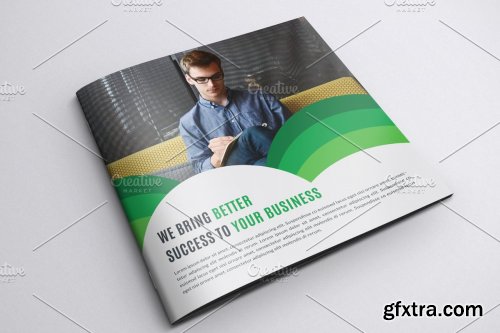 CreativeMarket - Square Bifold Brochure Template 4241573