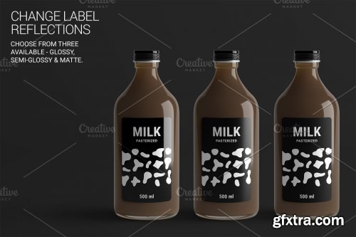 CreativeMarket - Milk Bottle MD Mock-Up #1 [V2.0] 4187988