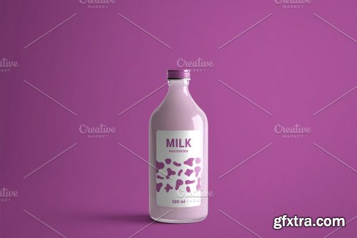 CreativeMarket - Milk Bottle MD Mock-Up #1 [V2.0] 4187988