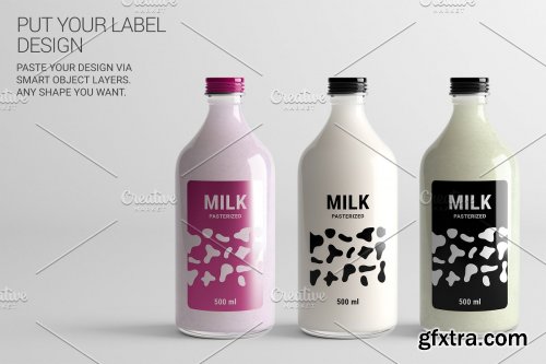 CreativeMarket - Milk Bottle MD Mock-Up #1 [V2.0] 4187988