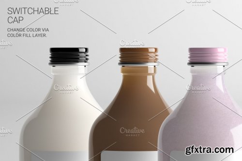 CreativeMarket - Milk Bottle MD Mock-Up #1 [V2.0] 4187988