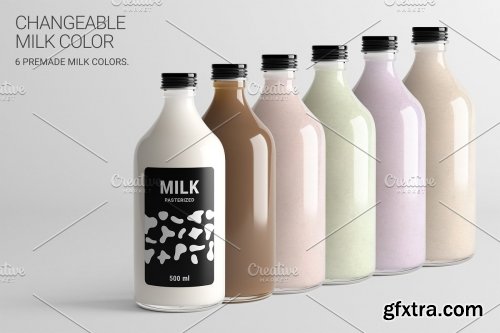 CreativeMarket - Milk Bottle MD Mock-Up #1 [V2.0] 4187988