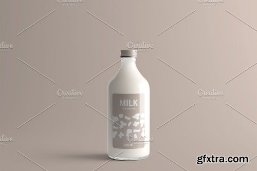 CreativeMarket - Milk Bottle MD Mock-Up #1 [V2.0] 4187988