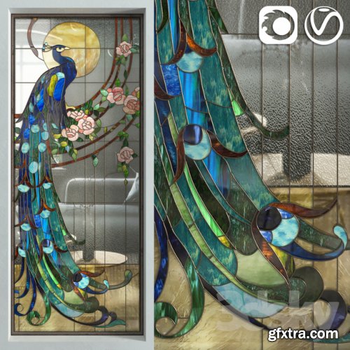 Stained Glass Peacock 