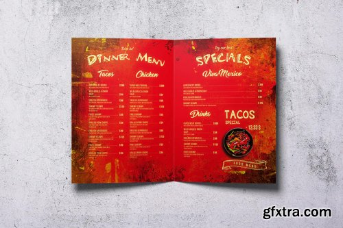 Different Countries Bifold Food Menu Bundle