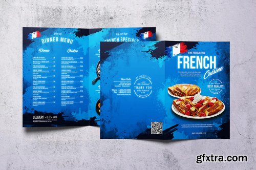 Different Countries Bifold Food Menu Bundle