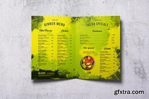 Different Countries Bifold Food Menu Bundle