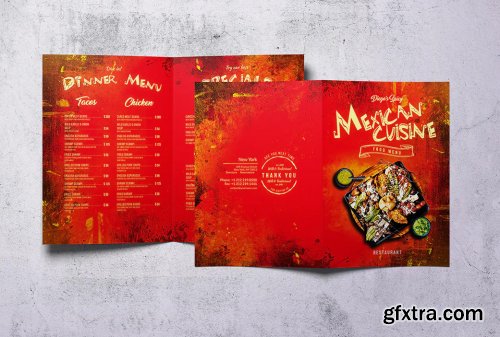 Different Countries Bifold Food Menu Bundle