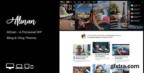 ThemeForest - Alinan WP v1.7 - A Personal WordPress Blog and Vlog Theme - 22313980