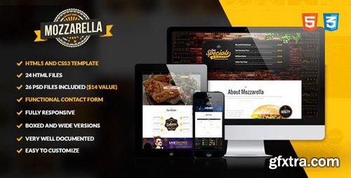 ThemeForest - Mozzarella - HTML5 and CSS3 Cafe Bar Template (Update: 1 November 19) - 9741023