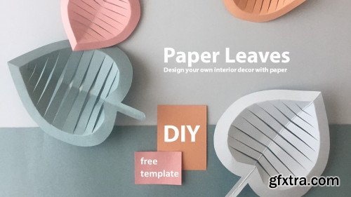Colorful paper leaves // design your own interior decor with paper