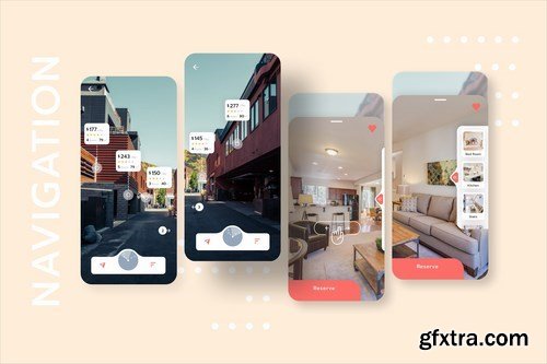 House Rental with Navigation Mobile UI - FV