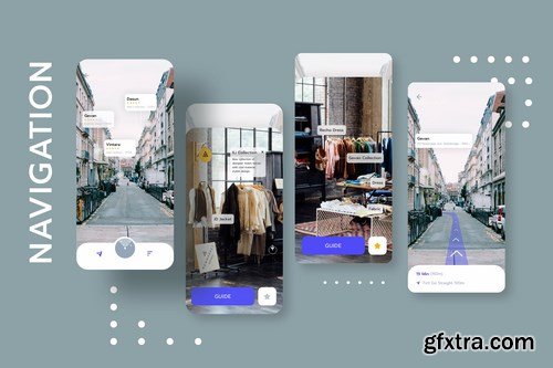 Shopping Clothes with Navigation Mobile UI - FV
