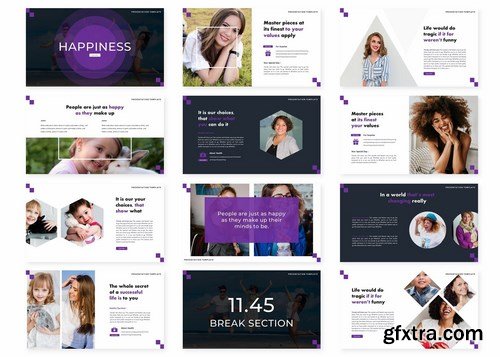 Happines - Powerpoint Google Slides and Keynote Templates