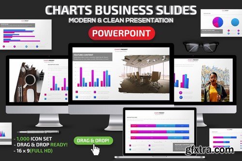 Charts Business Powerpoint and Keynote Templates