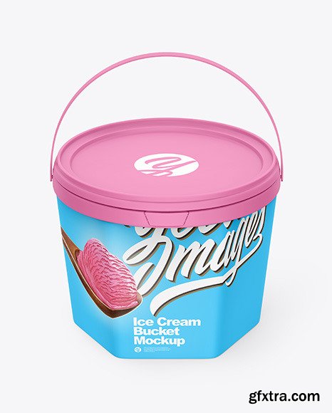 Matte Ice Cream Bucket Mockup 50691