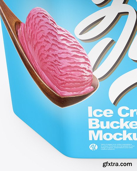 Matte Ice Cream Bucket Mockup 50691