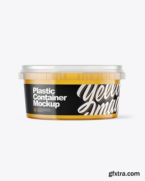 Plastic Container with Honey Mockup 50704