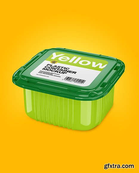 Glossy Plastic Container Mockup 50665