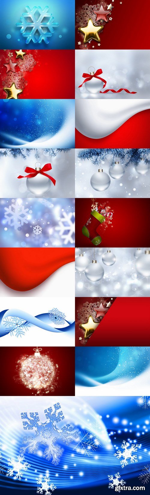 Abstract Christmas Backgrounds Bundle