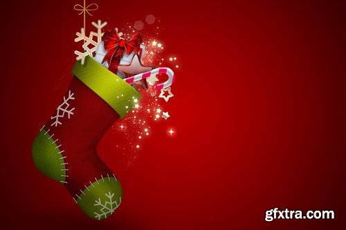 Abstract Christmas Backgrounds Bundle