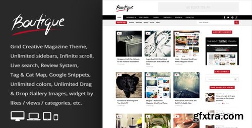 ThemeForest - Boutique Grid v2.8 - Creative Magazine WordPress Theme - 6953175