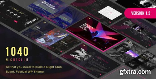 ThemeForest - 1040 Night Club v1.2 - DJ, Music Festival WordPress Theme - 18782397