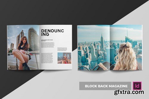 Block back  Magazine Template