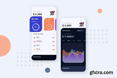 Finace App Mobile UI Kit Basic - TG