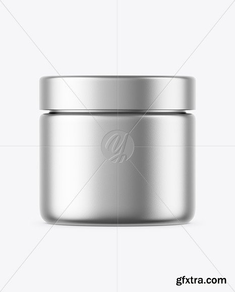 Matte Metallic Cosmetic Jar Mockup 50664