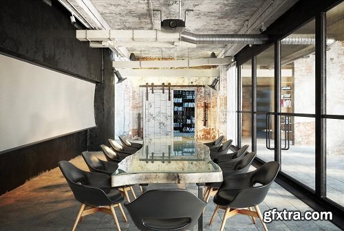 Industrial Conference Room Interior Scene Vol. 7