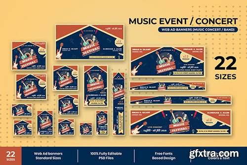 Music Event Web Ad Banners