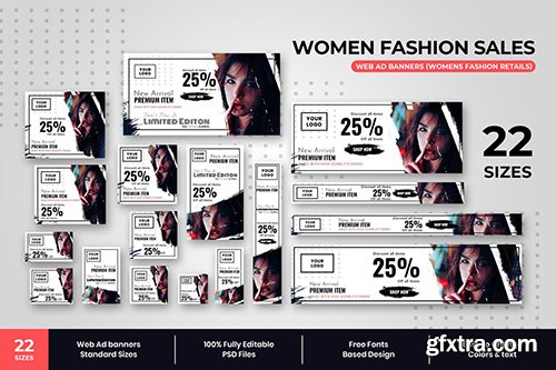 Womens Fashion Sales Web Ad Banners