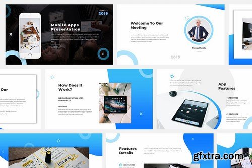 Mobile App Powerpoint Google Slides and Keynote Templates