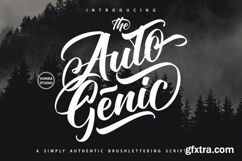 Autogenic Brush Lettring Font