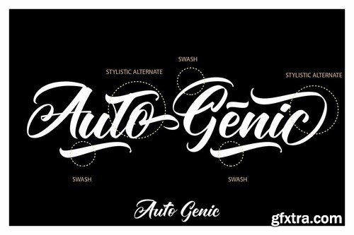 Autogenic Brush Lettring Font