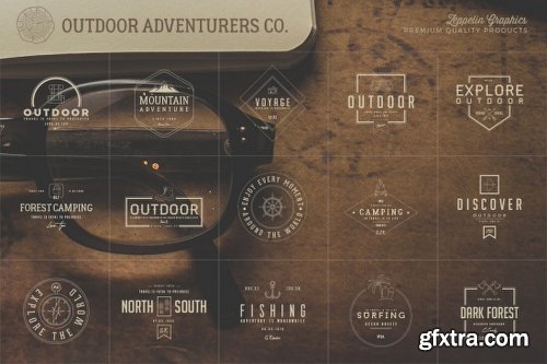 MightyDeals 150 Customizable Outdoor Adventurers Logos