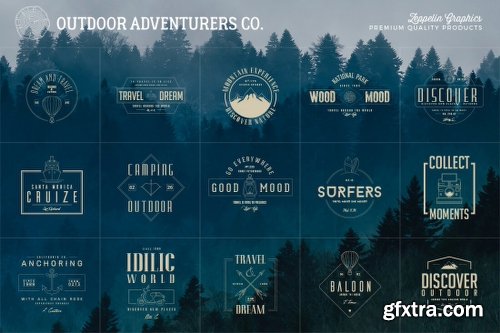 MightyDeals 150 Customizable Outdoor Adventurers Logos