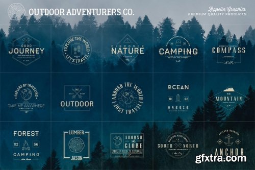 MightyDeals 150 Customizable Outdoor Adventurers Logos