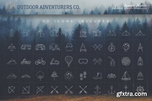 MightyDeals 150 Customizable Outdoor Adventurers Logos