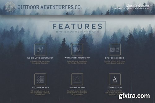 MightyDeals 150 Customizable Outdoor Adventurers Logos