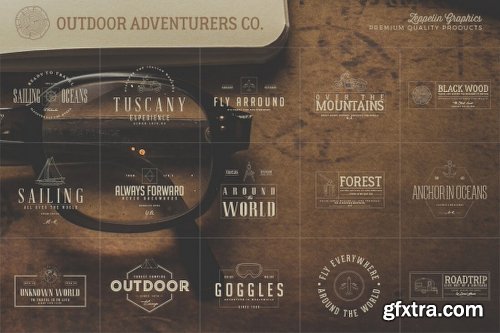 MightyDeals 150 Customizable Outdoor Adventurers Logos