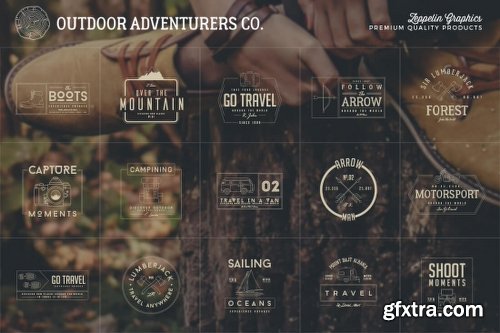 MightyDeals 150 Customizable Outdoor Adventurers Logos